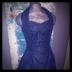 Black lace teacup dress